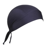 BISMAADH Breathable Dry Fit Skull Cap Moisture Wicking, Head Scarf, Headgear for Men - for Cycling, Helmet Liner, Motorcycle, Blue, One Size